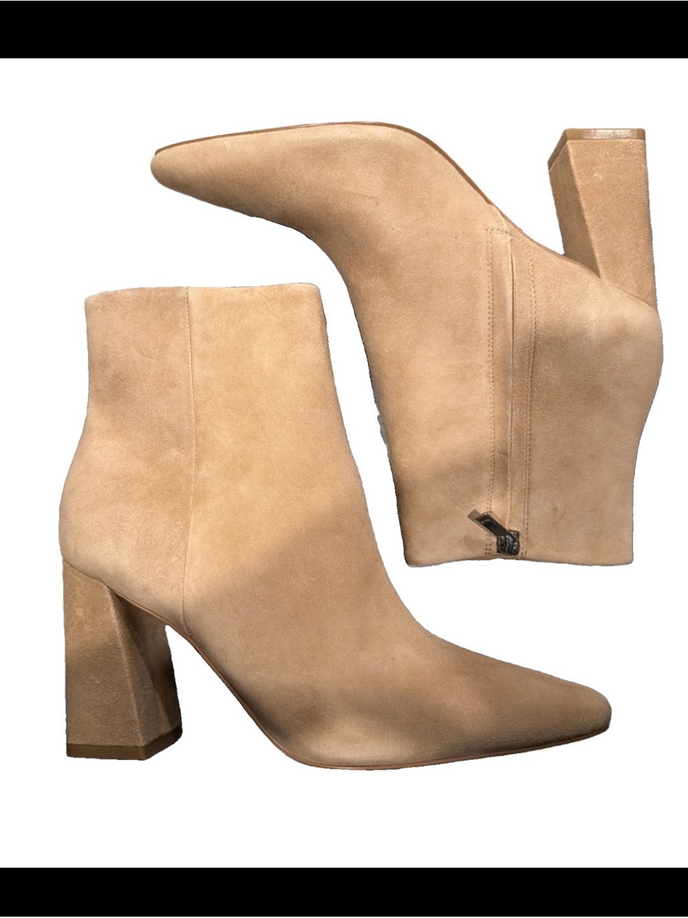 MARC FISHER LTD YANARA ANKLE BOOTIES IN COGNAC 101 - SIZE 8 NWOB